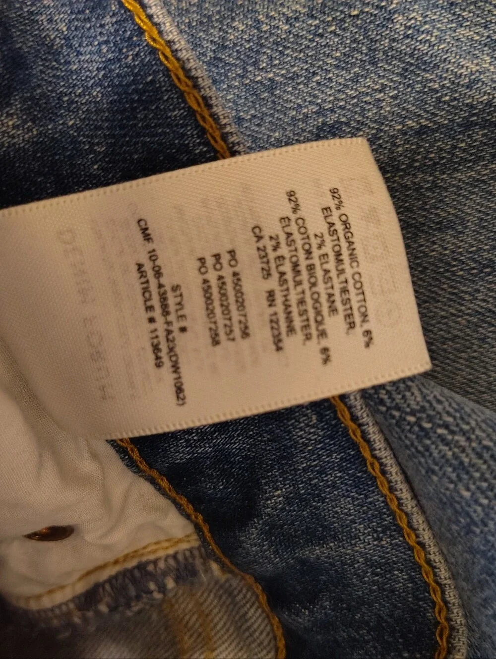 Aritzia Denim Forum 90s Hi-Rise Drainpipe Slim Jeans 28 Button Fly Straight